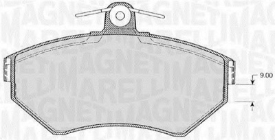 MAGNETI MARELLI 363916060145 -  Комплект тормозных колодок, дисковый тормоз